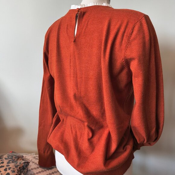 VILA MILANO Ruffled Neck & Cuffs Sweater - Picture 5 of 7